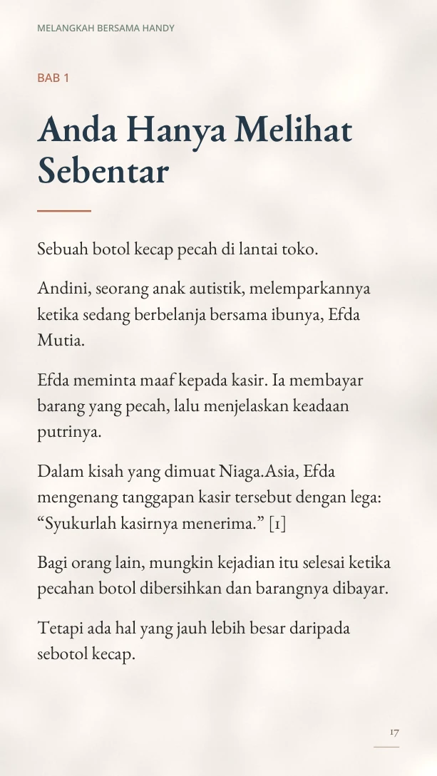 Cuplikan asli Bab 1 halaman 17 tentang penilaian yang terburu-buru